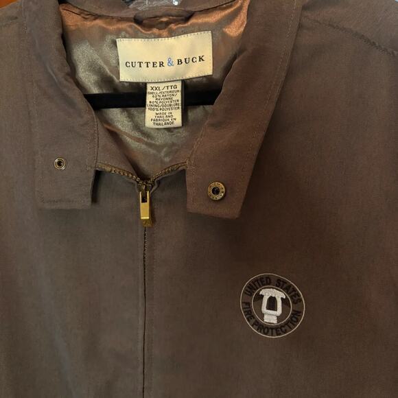 Cutter & Buck Zip-Up Jacket – Men’s XXL / Relaxed Fit (Taupe / Brown-Grey) - Picture 2 of 4